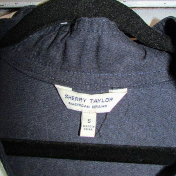 Sherry Taylor Sm Nautical Linen Blend Blouse - Picture 2 of 12